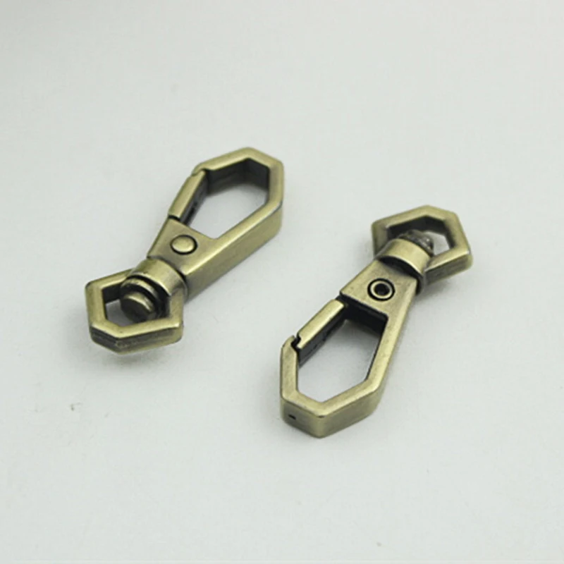 1pcs Metal Hexagonal Snap Hook Trigger Clasps Clips Spring Gate for Leather Craft Tiny Pet Leash Bag Strap Webbing Keychain Hook