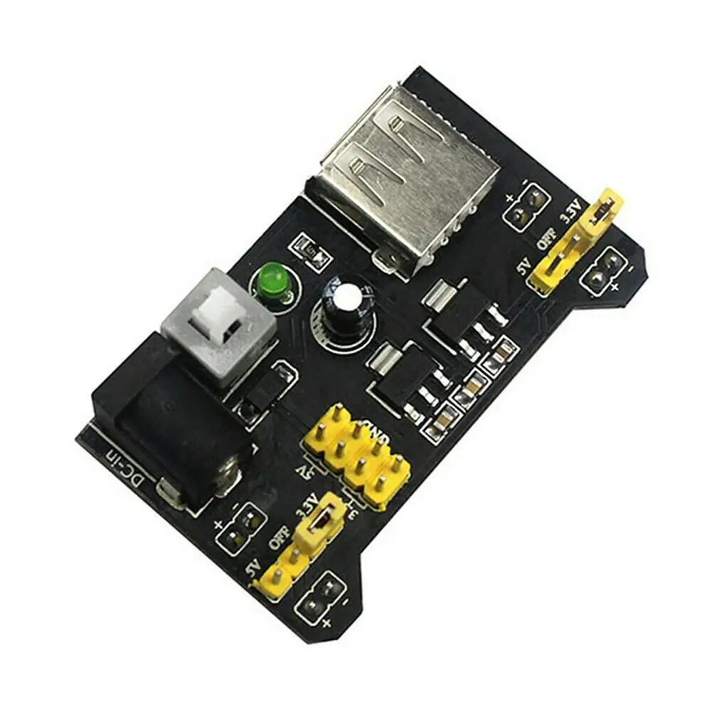 Conjunto de componente eletrônico do capacitor mb102, caixa de ensaio com led