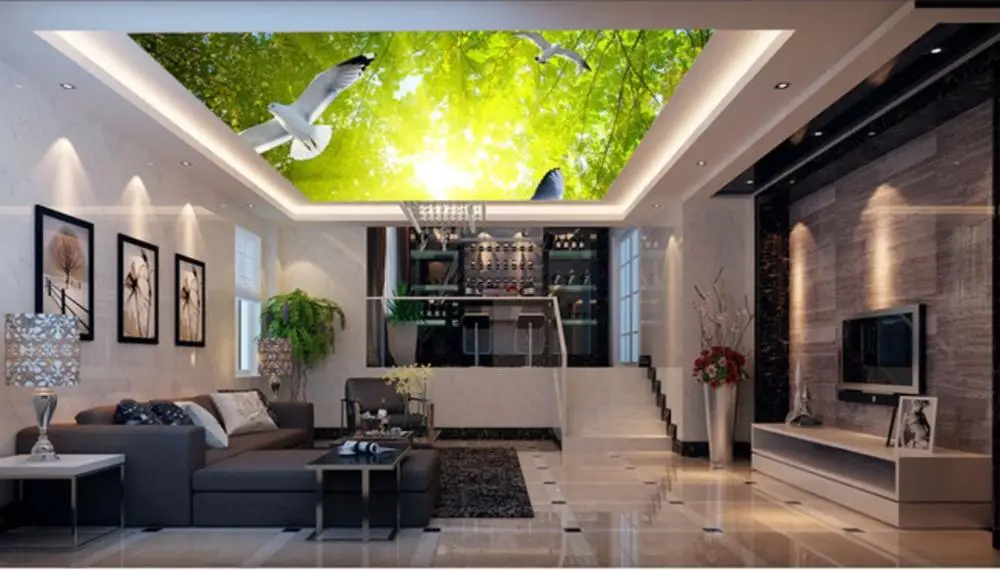 

3D Fantasy Forest Ceiling Mural Bedroom Ceiling Background Wall Mural Wallpaper