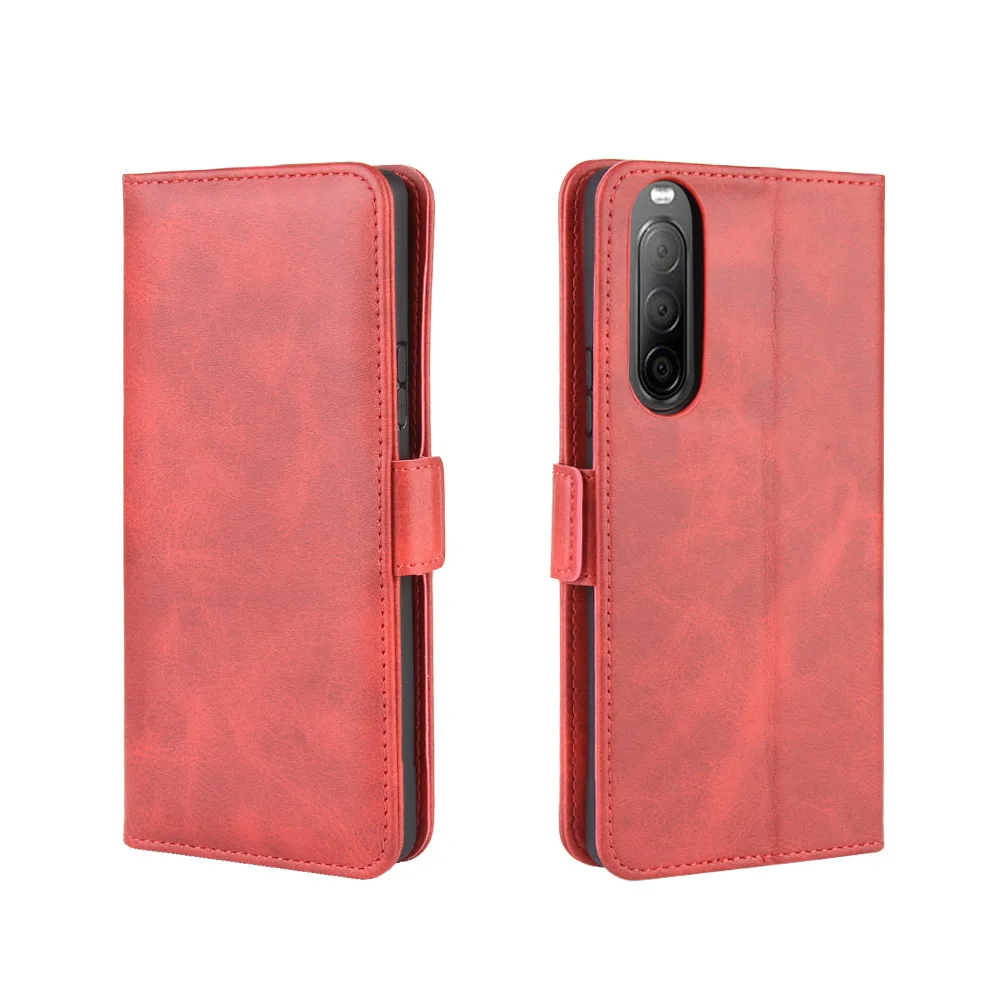 Case For Sony Xperia 10 II Leather Wallet Flip Cover Vintage Magnet Phone Case For Sony 10 II Coque image 3