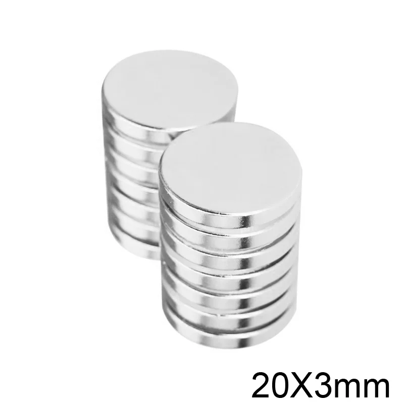 5/10/20/30/50pcs 20x3 Sheet Neodymium Magnet 20mm x 3mm Round Powerful NdFeB Magnets 20x3mm Rare Earth Magnetic magnet Disc 20*3