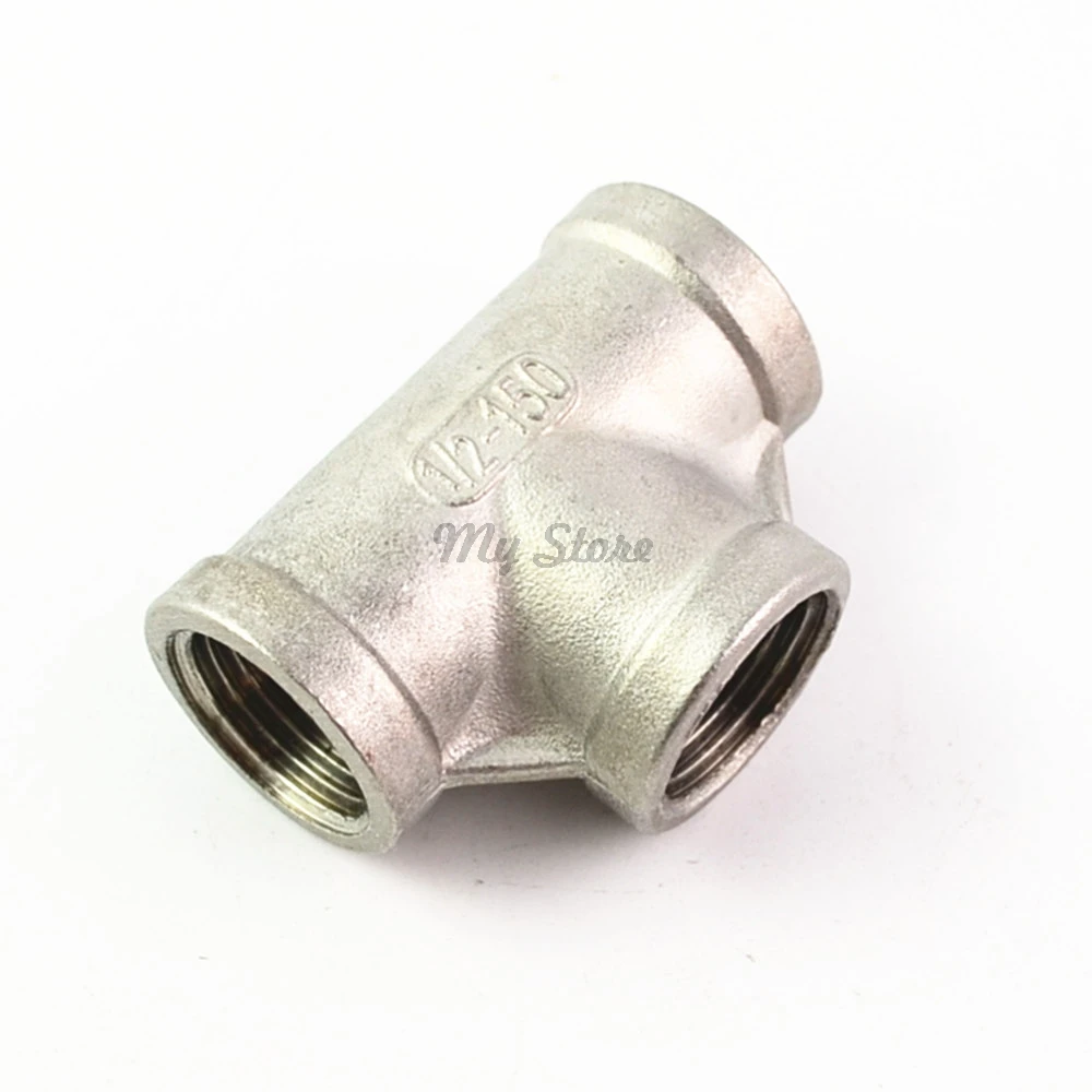 1Pcs 304 Edelstahl Rohr Ellenbogen Typ 3 Weg Innengewinde Fitting Coyote Getriebe SS T