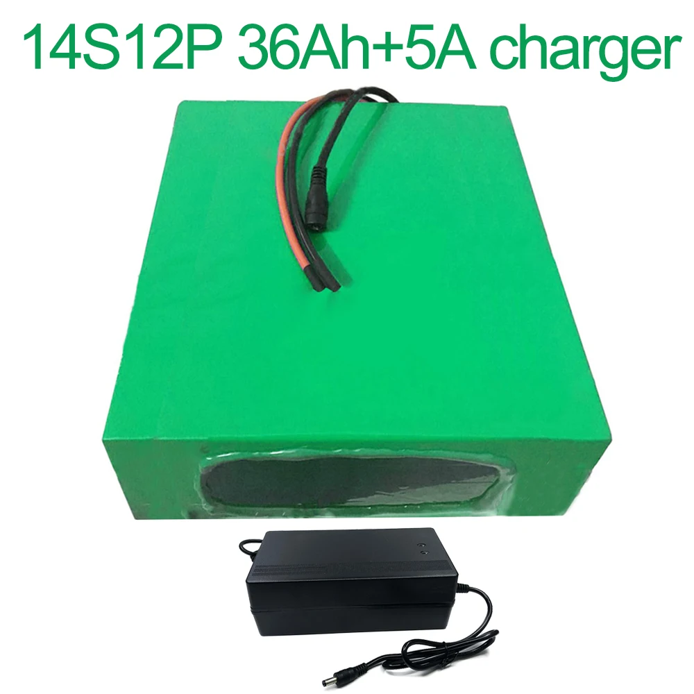 

With 5A charger 52V 36Ah 14S12P 18650 Li-ion Battery electric two Three wheeled motorcycle bicycle 275*240*70mm