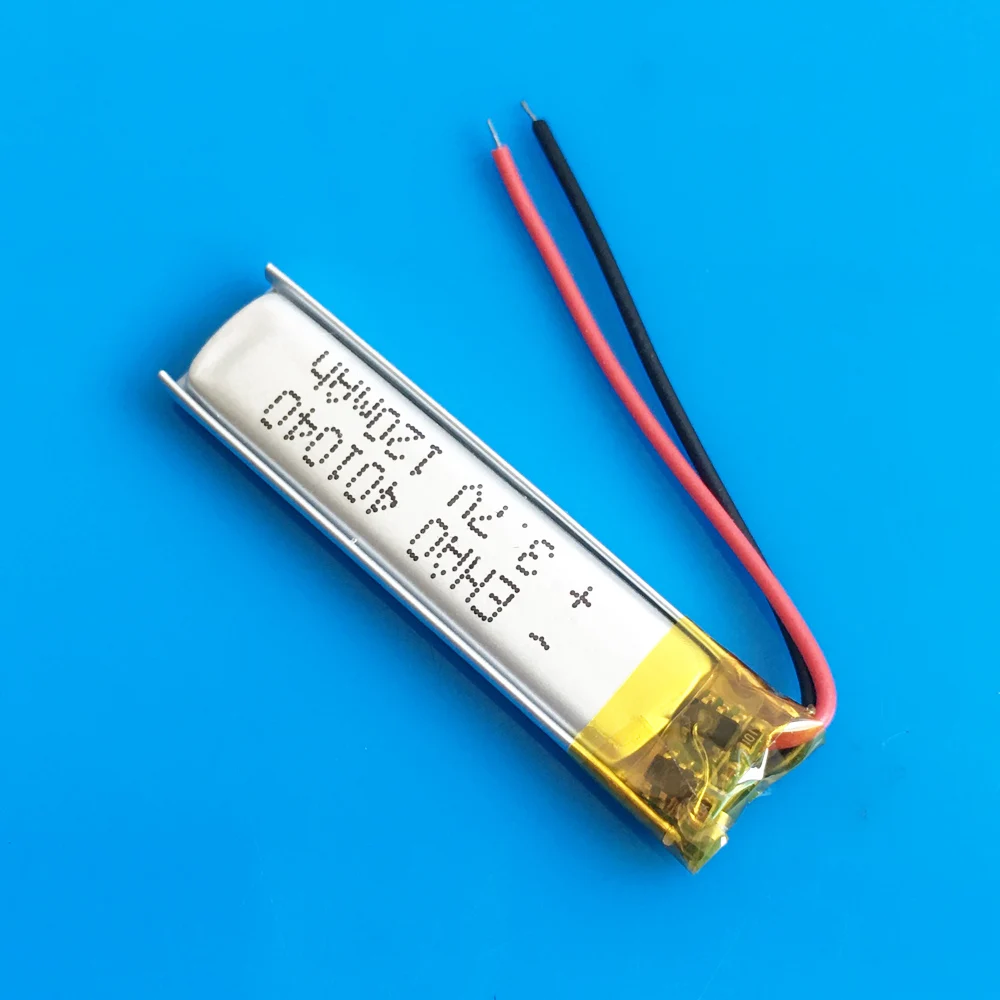 10 szt. Akumulatorów Lipo 3,7 V 120 mAh 401040   Do zestawu słuchawkowego MP3 GPS Bluetooth Rejestrator wideo Pióro Kamera Bransoletka Światło LED