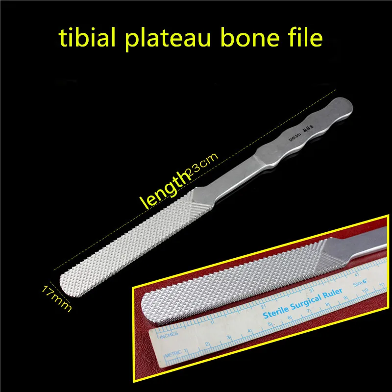 Orthopedic instrument medical tibial plateau bone file femur knee joint meniscus Four side double sided flat round head Grinder