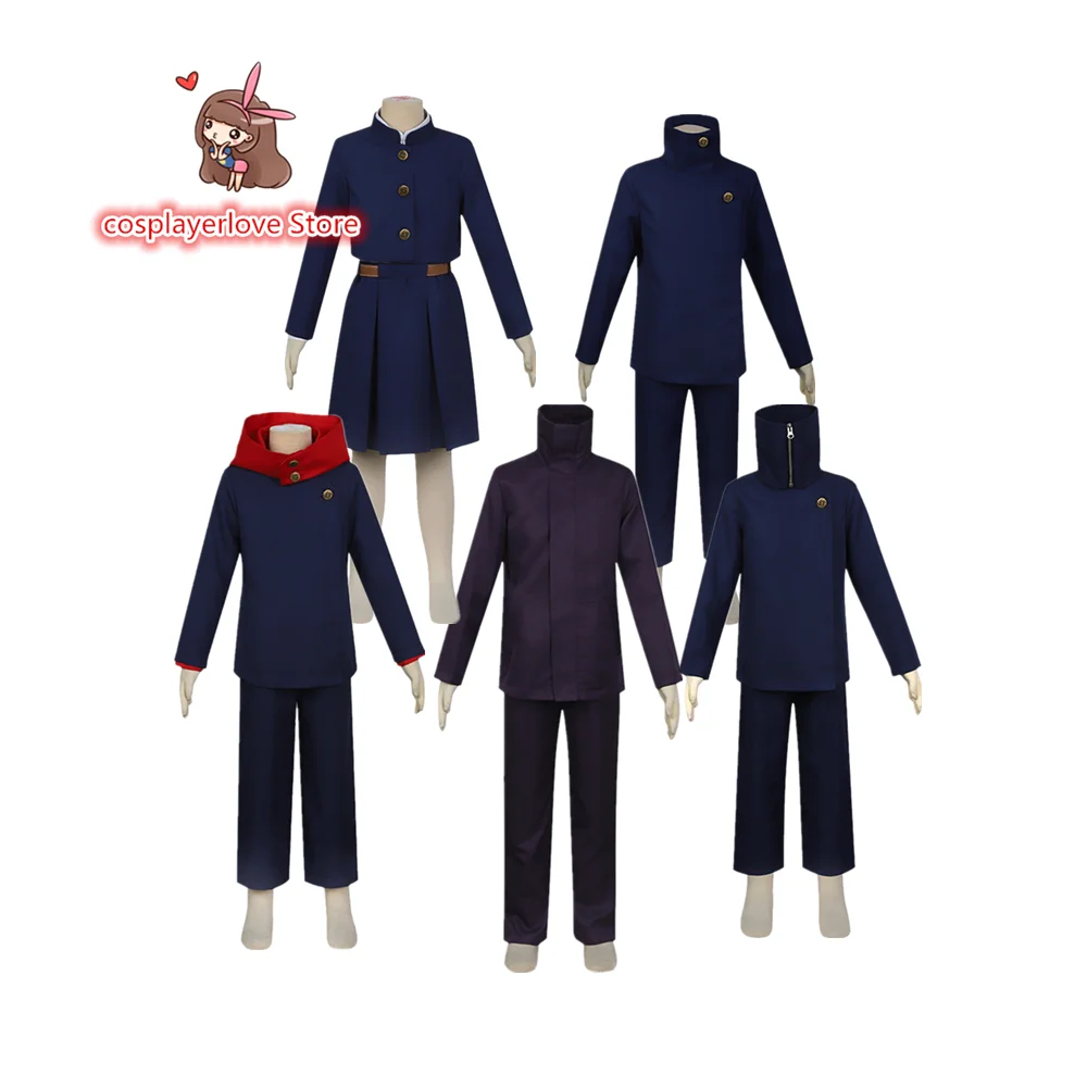 Itadori Yuji Cosplay Costume Zenin Maki Kugisaki Nobara Skirts Gojo Satoru Uniform Kids Suit for Halloween