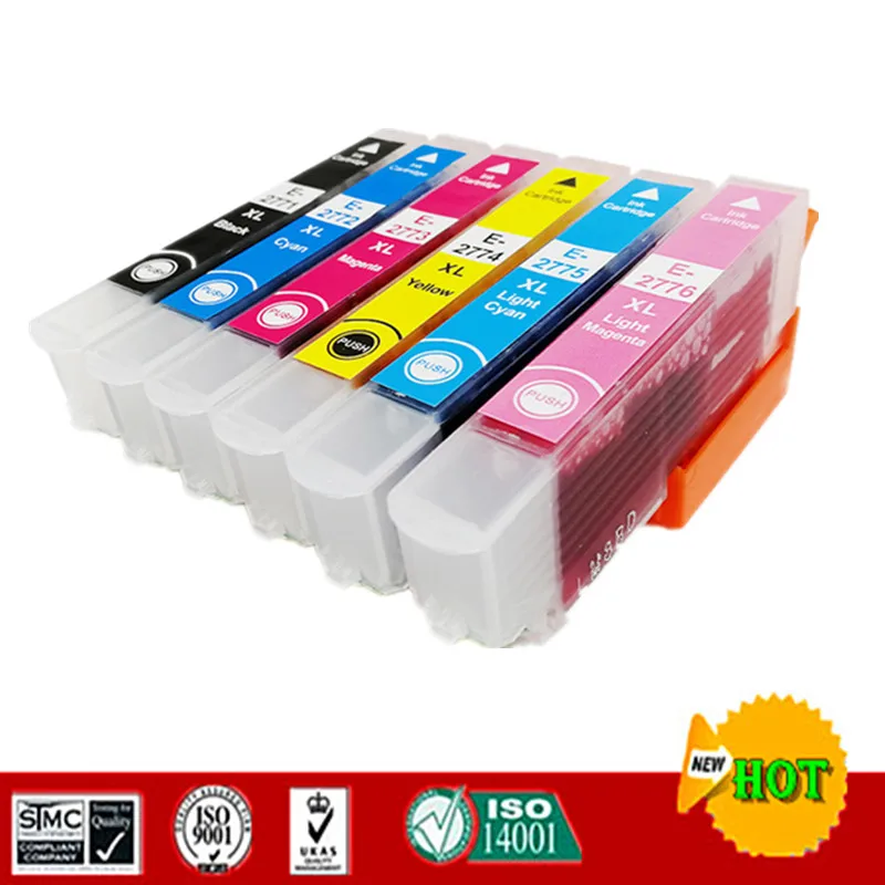 

Compatible Ink Cartridge for Epson T2771 T2771 - T2776 Suit For Epson EXPRESSION PHOTO XP- 750 760 850 860 950 960 etc.