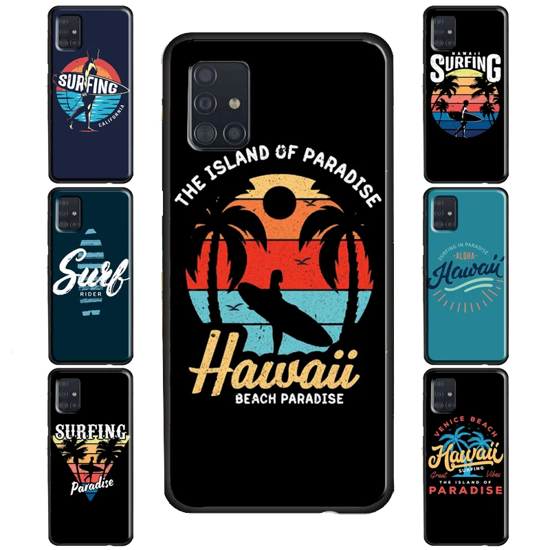 Surfing Hawaii Paradise Case For Samsung Galaxy S20 FE S22 S21 Ultra S8 S9 S10 Note 10 Plus S10e Note 20 Ultra