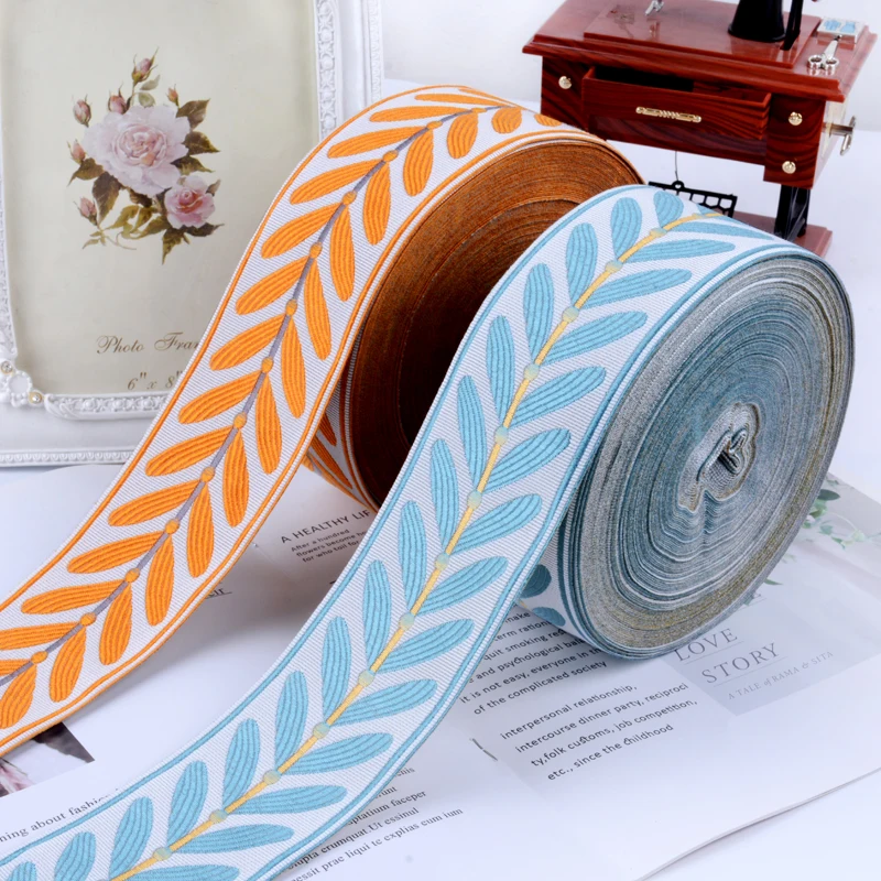 5yards/lot Newest Jacquard Webbing DIY Sewing Ribbon 6cm Wide Carpet Curtain Decorative Edge Ribbon Accessory