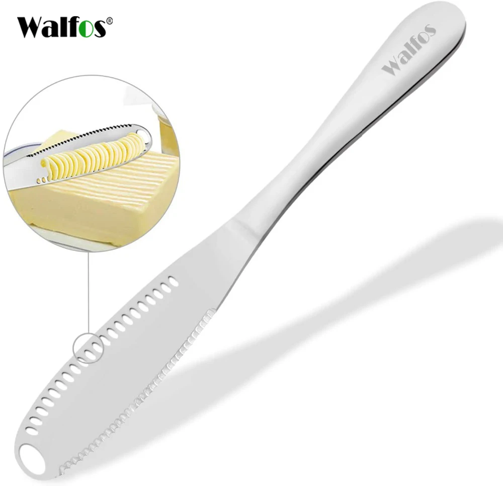 

Walfos Stainless Steel Butter Knife Cheese Dessert Jam Spreaders Cream Knifes Utensil Cutlery Dessert Tools for Toast Breakfast