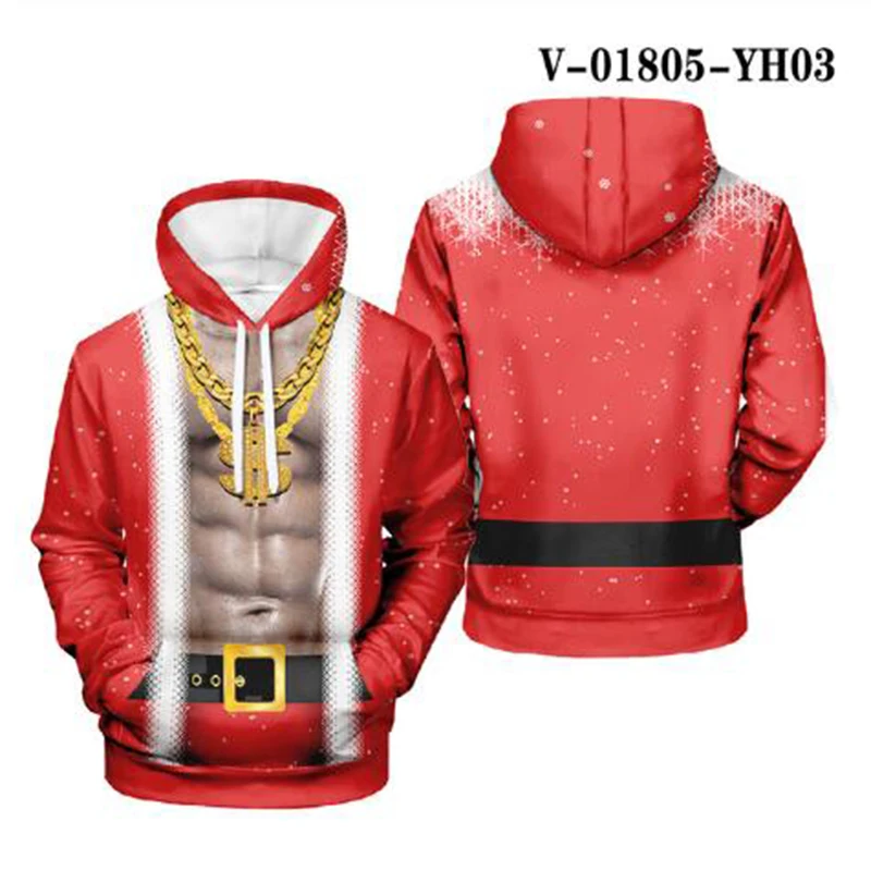 

Funny Christmas Costume 3d Hoodies Pullover Streetwear Men Women Hoodie Hoody Sport Long Sleeve Unisex 3D Hooded Sweatshirt Tops