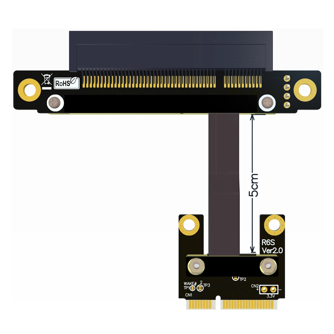 

ADT-Link 8Gbps Mini PCI-e mPCIe To PCIe x8 PCI-E 8x Adapter Extension Cable Gen3.0 Mini-PCIe Ribbon Cable Mini pci e