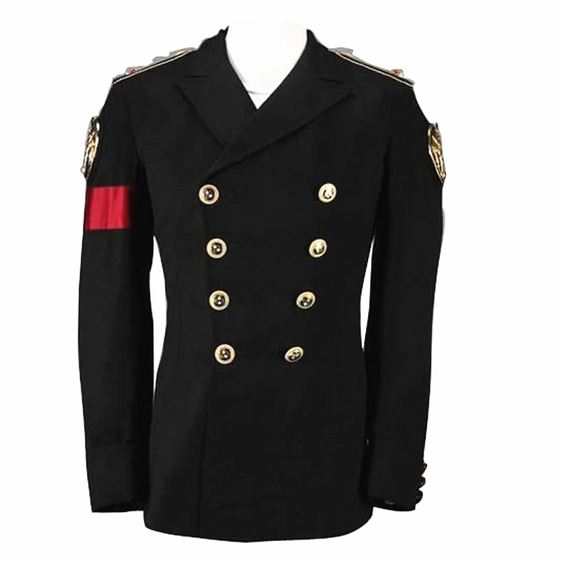 MJ Michael Jackson Black Military Style Jacket