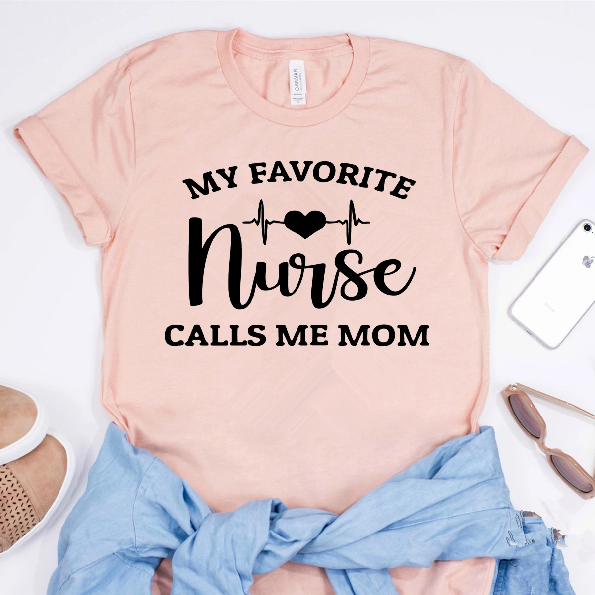 2020 minha enfermeira favorita chama-me mãe camisa engraçado mãe camiseta mãe da enfermeira camisas legal enfermeira tees ulzzang tshirt tumblr topos