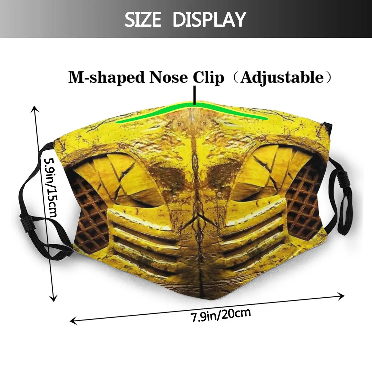 Scorpion Face Unisex ป้องกันฝุ่นปากหน้ากาก Mortal Kombat Rayden Action แฟนตาซีภาพยนตร์ตัวกรองป้องกัน Respirator