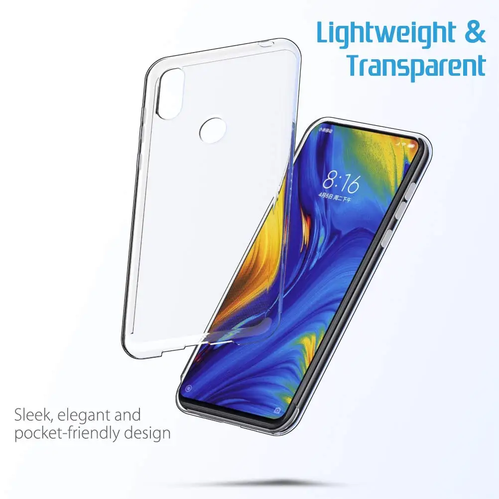 Transparent Soft TPU Case For Xiaomi Mi MIX 3 5G 2S Silicone Ultra Thin Shockproof Back Cover For Xiaomi Mi 10Lite 5G Phone Case