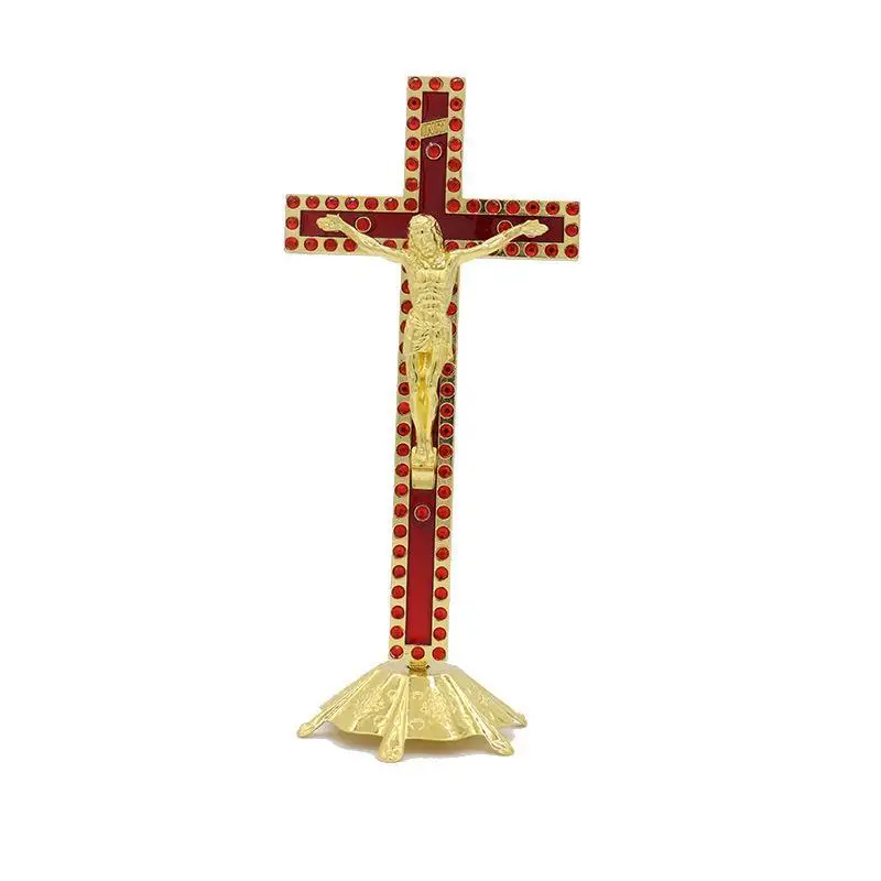 

Catholic Jesus Cross Home Decor Religious Ornament Desk Handicraft Church Utensils Orthodox Priest Cristo