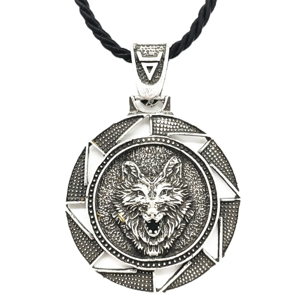 Slavic Kolovrat Veles Symbol Clasp Pendant Viking Wolf Amulet And Talisman Jewelry Necklace Dropshipping