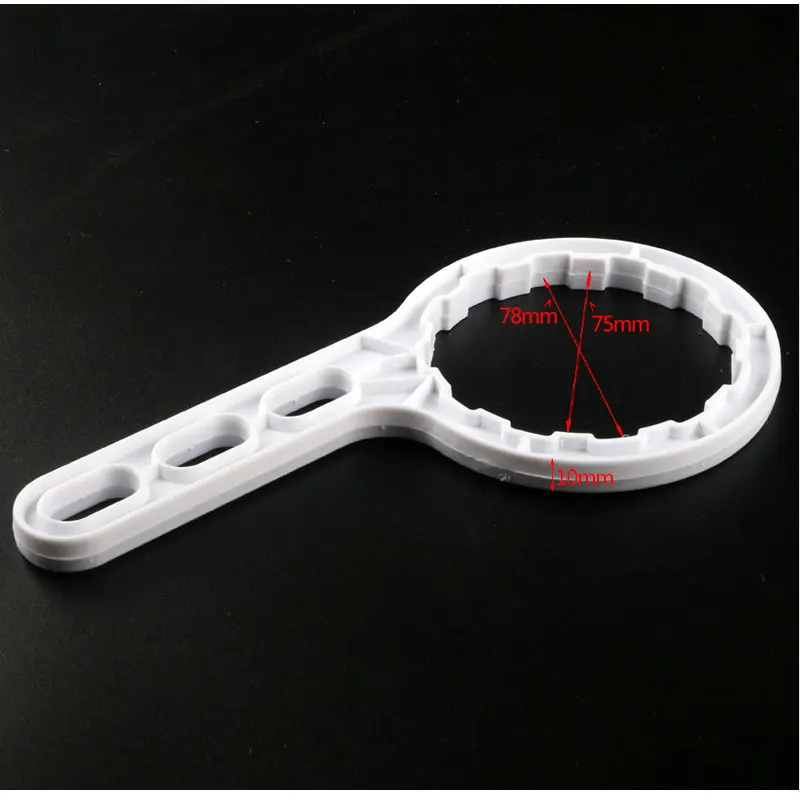 مفتاح أبيض لمرشح المياه ، مفتاح بلاستيكي لتنقية مياه RO ، أجزاء حوض السمك ، أداة تفكيك زجاجة الفلتر ، 1812