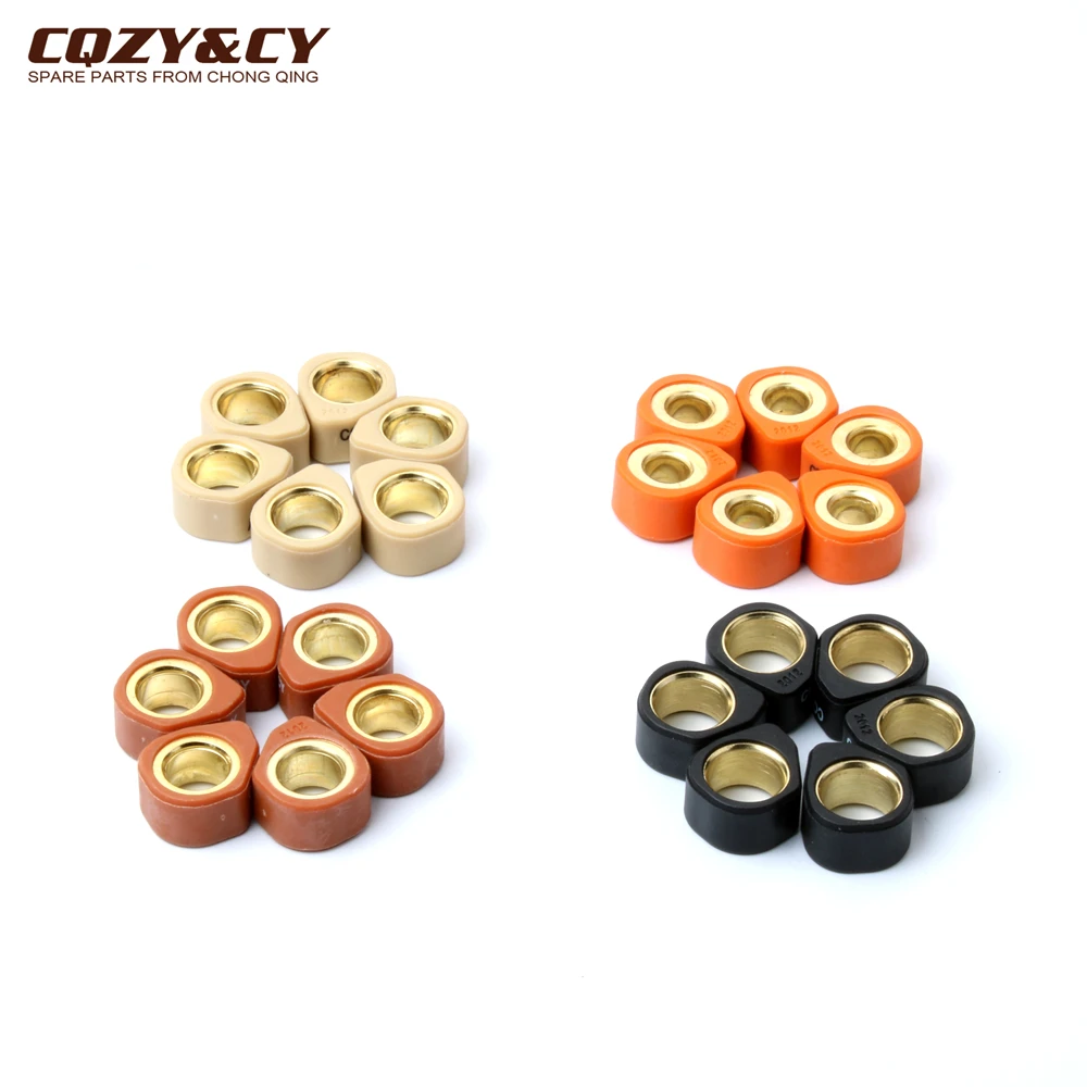 6pc Roller Set / Variator Weights 20x12mm 9g 11g 13g 16g For Italjet Jupiter 125 Millennium 125cc  Jet 150cc Scooter