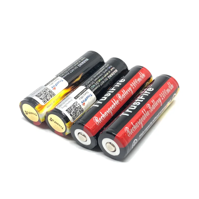 

TrustFire Защищенный 18650 3,7 V 2400mAh перезаряжаемые литиевые батареи 18650 литий-ионный аккумулятор для фонариков