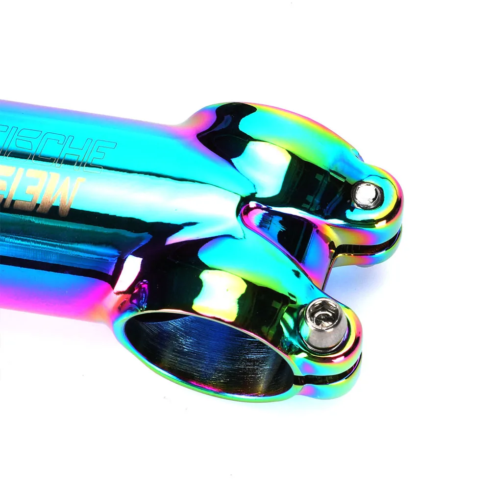 Meische Bike Handlebar Stem Rainbow Bycycle Stem 31.8x60/70/80/90mm Mountain Bike Cycling Accessories