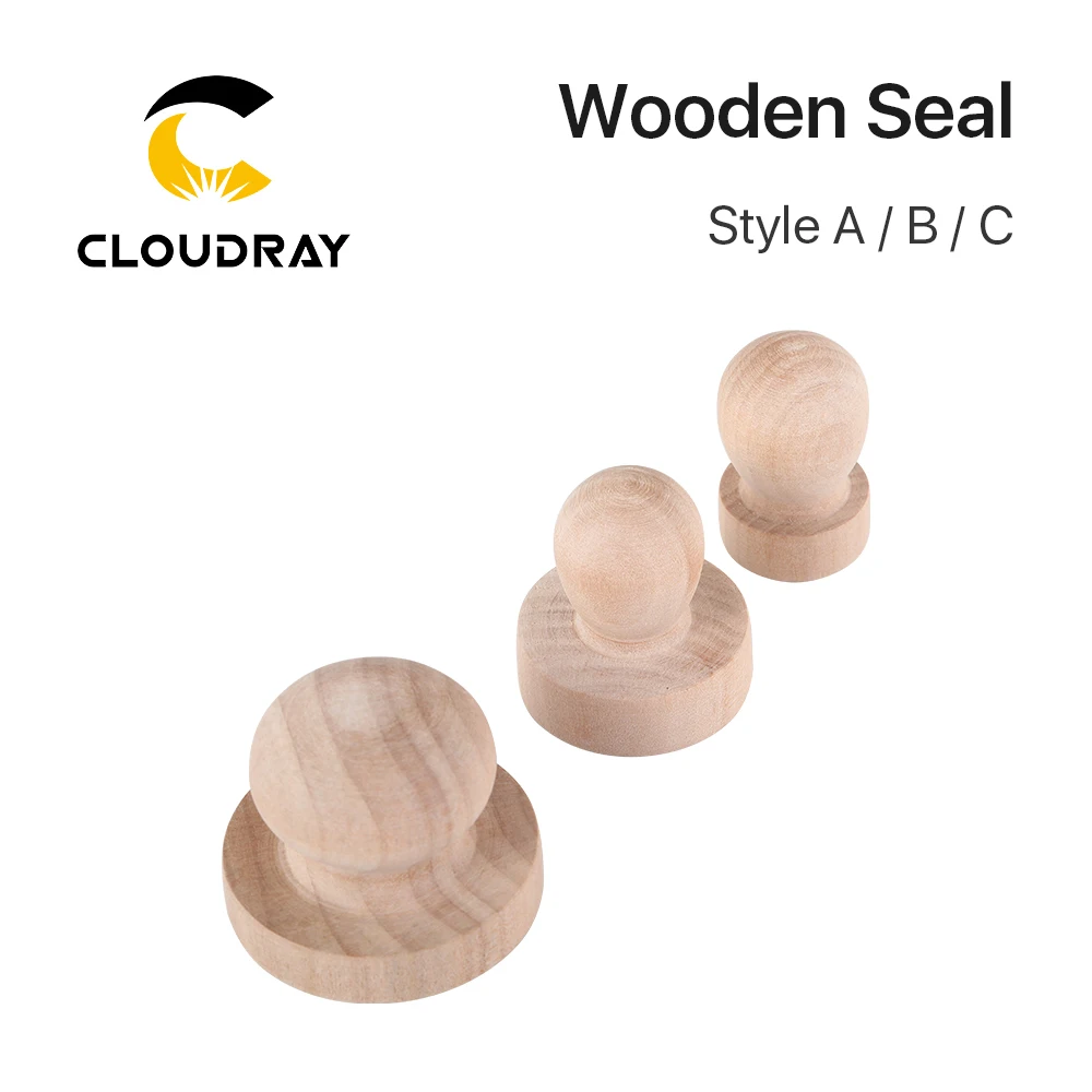 Cloudray DIY Wooden Seal Laser Engraving Material Wooden Stamp for Co2 Engraving Laser Machine DIY Gift Accessories