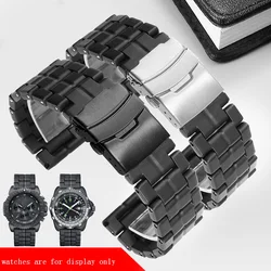 CICIDD Replace Strap For Luminox 3051 3050 8800 Black Carbon Fiber Plastic Steel Watchband 23mm Men's Watch Chain