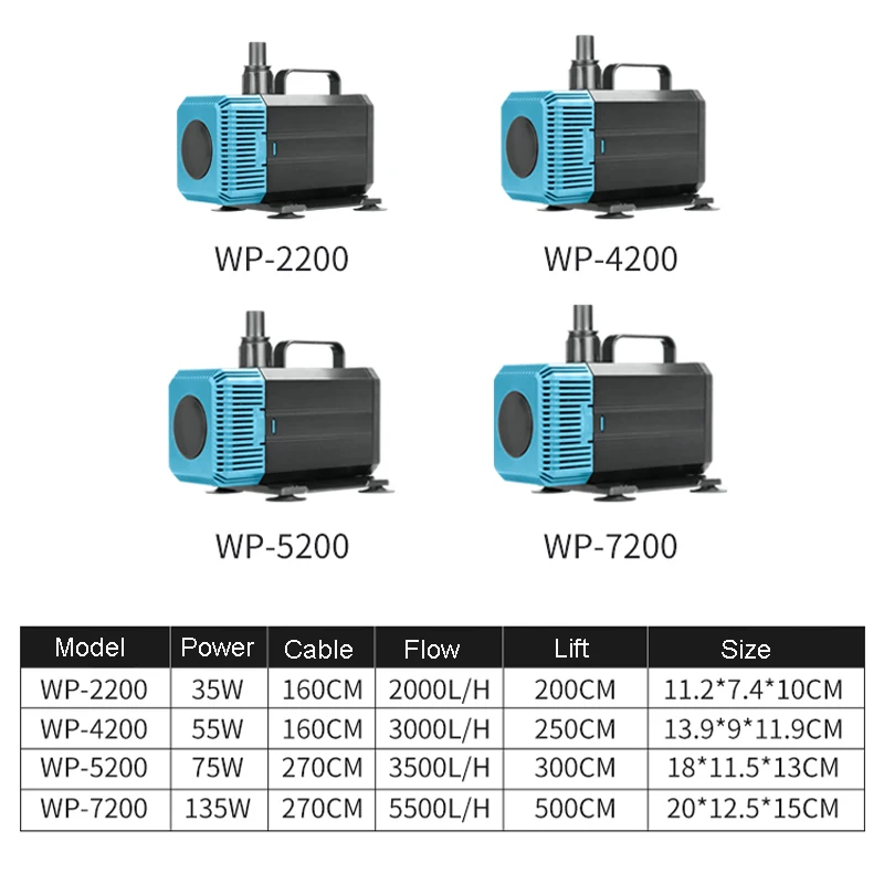 SOBO Amphibious Fish Tank Submersible Pump Silent Small Water Pump Filter Pump Fish Pond Circulating Water Pump