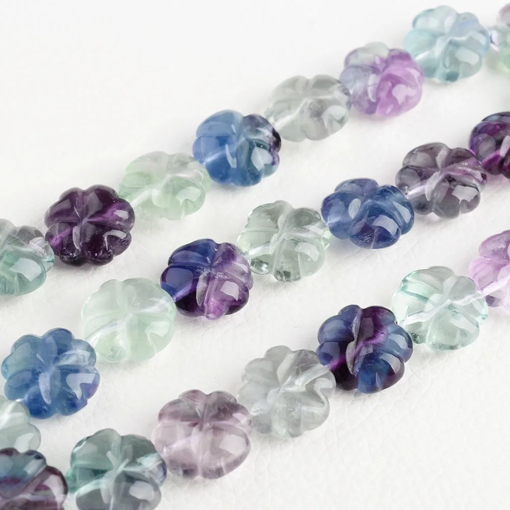 2pcs Natural 15mm Fluorite Rough Nugget Beads 15.5