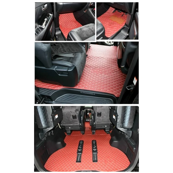 Custom full set car floor mats + trunk mat for Right Hand Drive Toyota Vellfire 7 8 seats 2020-2015 waterproof durable carpets