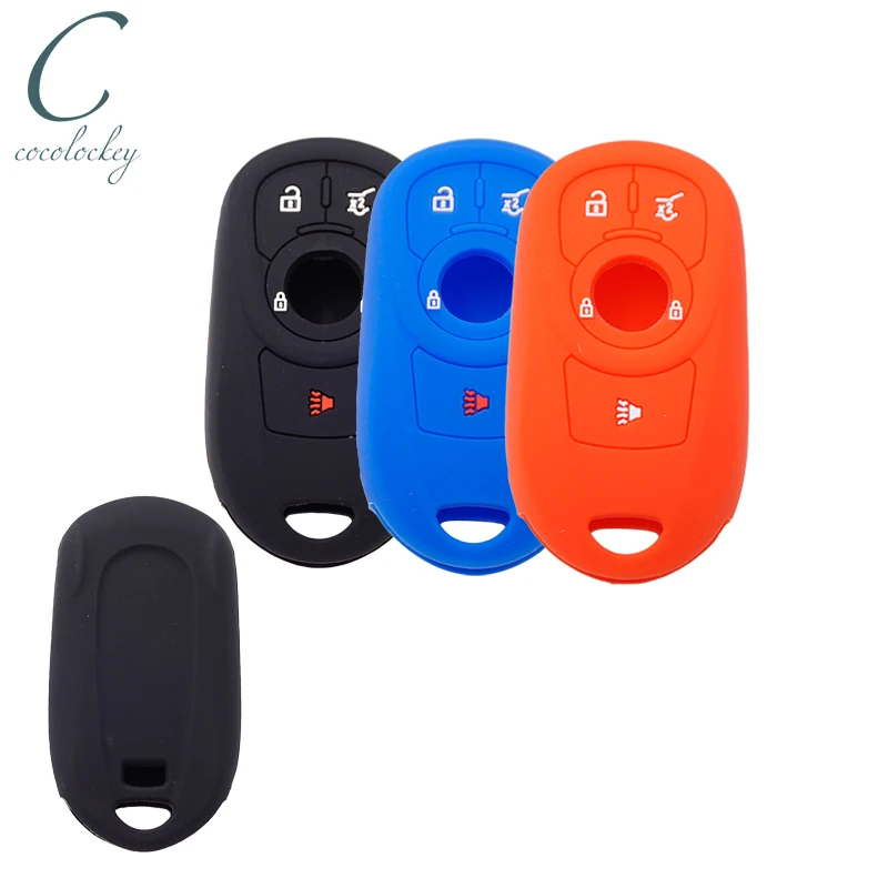 

Cocolockey Silicone Car Key Cover for Buick Verano Regal Lacross Encore Envision Enclave Smart Key 4buttons Key Case