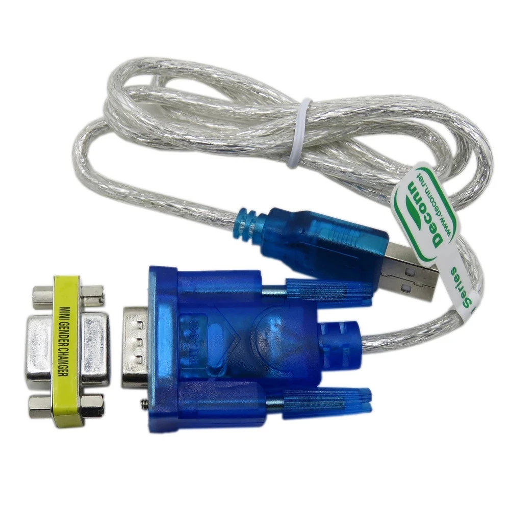 Neuer USB-zu-RS232-COM-Port, serieller Port, 9-poliges DB9-Kabel, serieller Adapter-Konverter mit Buchsenadapter, unterstützt für Windows 8, ohne CD