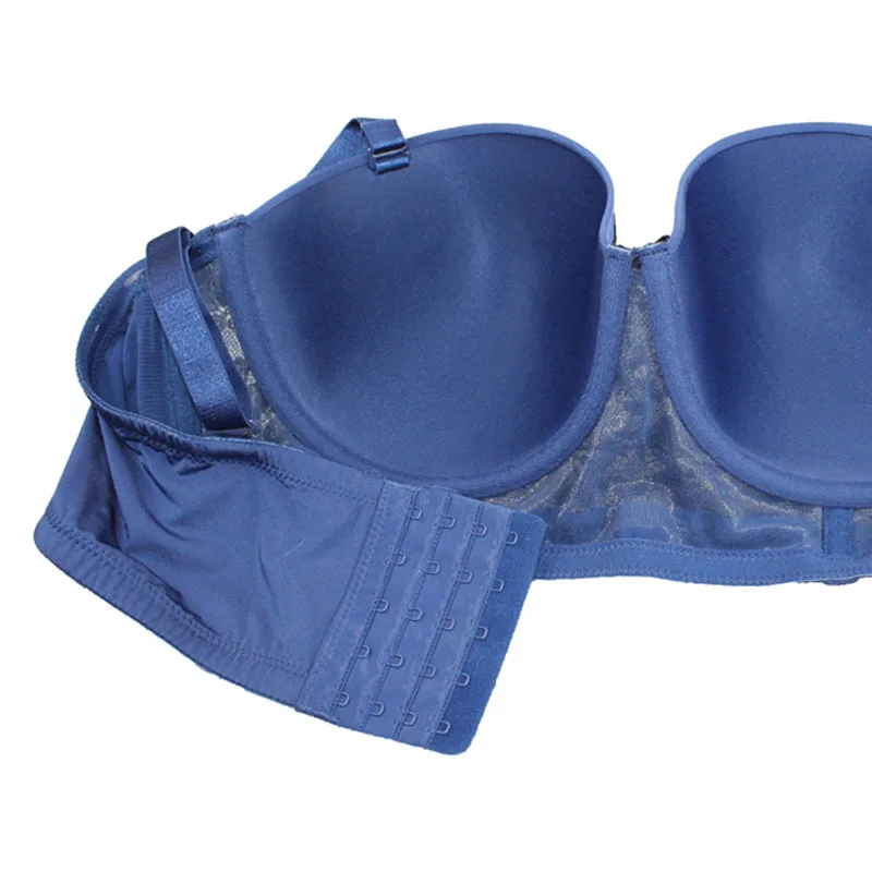 Women Big Size Bra 1/2 Cup Push Up Bras With Underwire Adhesive Bra Lace Large Brassiere For Women Underwear Plus Size 36D-46H