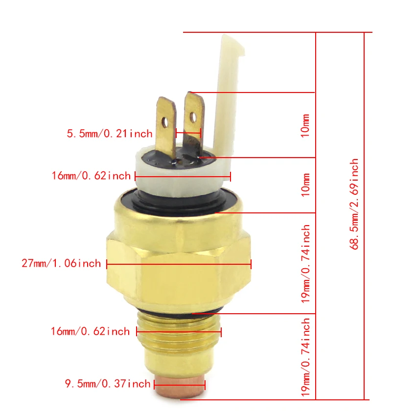 Radiator Fan Thermo Detect Switch For Yamaha YZF600R Thundercat YZF750 YZF750SP FZS600 FAZER SZR660 TRX850 YP250 RD500  Majesty