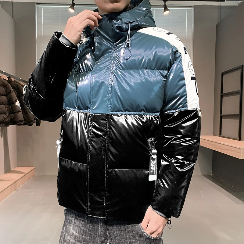 Brand down Jacket Parka Hurt Bear Print Men Winter Oversize Windbreaker Streetwear Harajuku Padded Jacket Coat Warm Outwear
