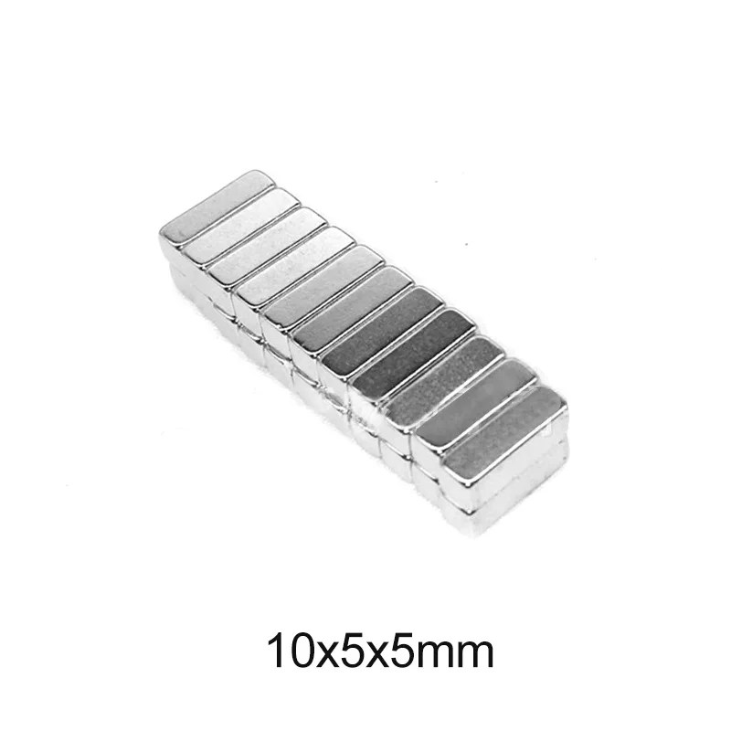 

20/50/100/200/300pcs 10x5x5 Block Super Powerful Magnets 10x5mm Permanent Magnet sheet 10x5x5mm Strong Neodymium Magnet 10*5*5