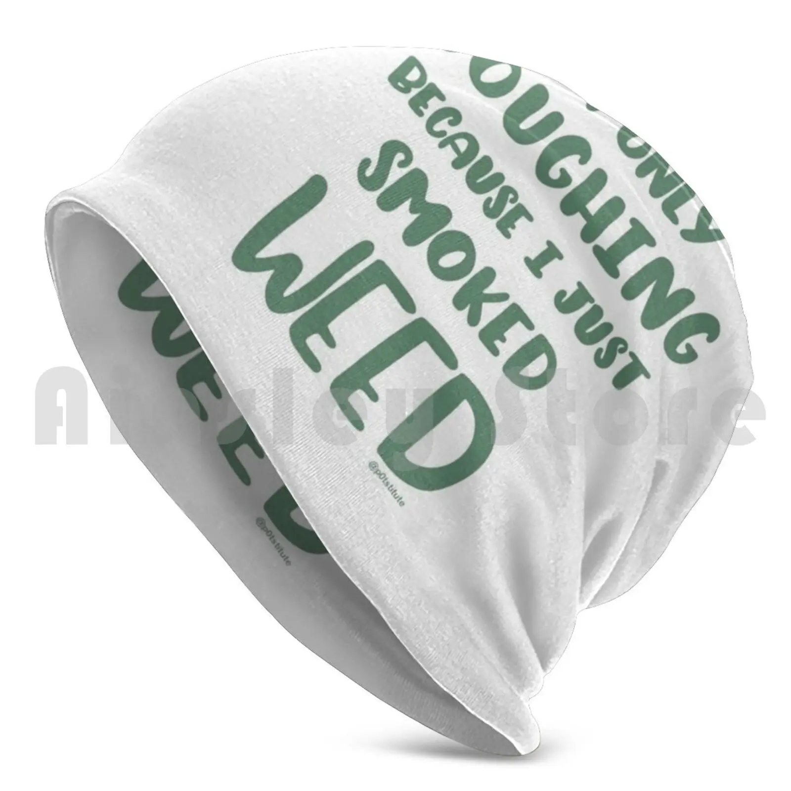 Only Coughing Beanie Hedging Cap DIY Print Cushion Cough Quarantine Beanie Weed Smoke Pot