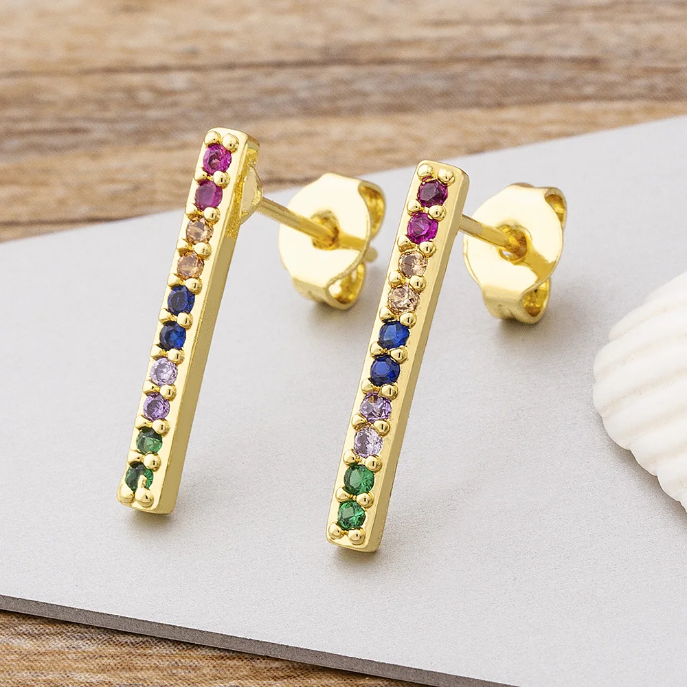 Nidin New Fashion Romantic Rhinestone Angel Wings Stud Earrings for Women Girls Korean Style Copper Zircon Jewelry Dropshipping