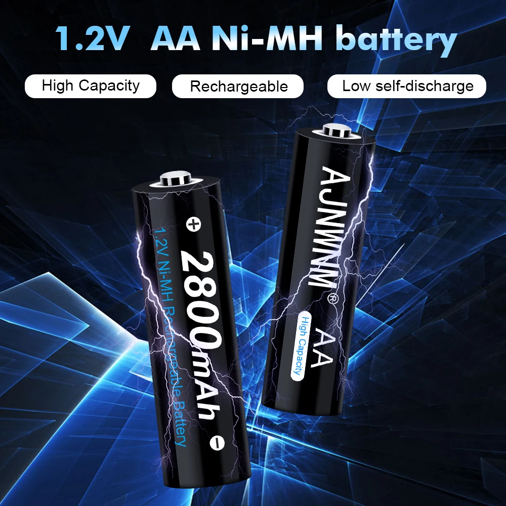 AJNWNM 1.2V Ni-MH AA สำหรับไมโครโฟนแบตเตอรี่ AA