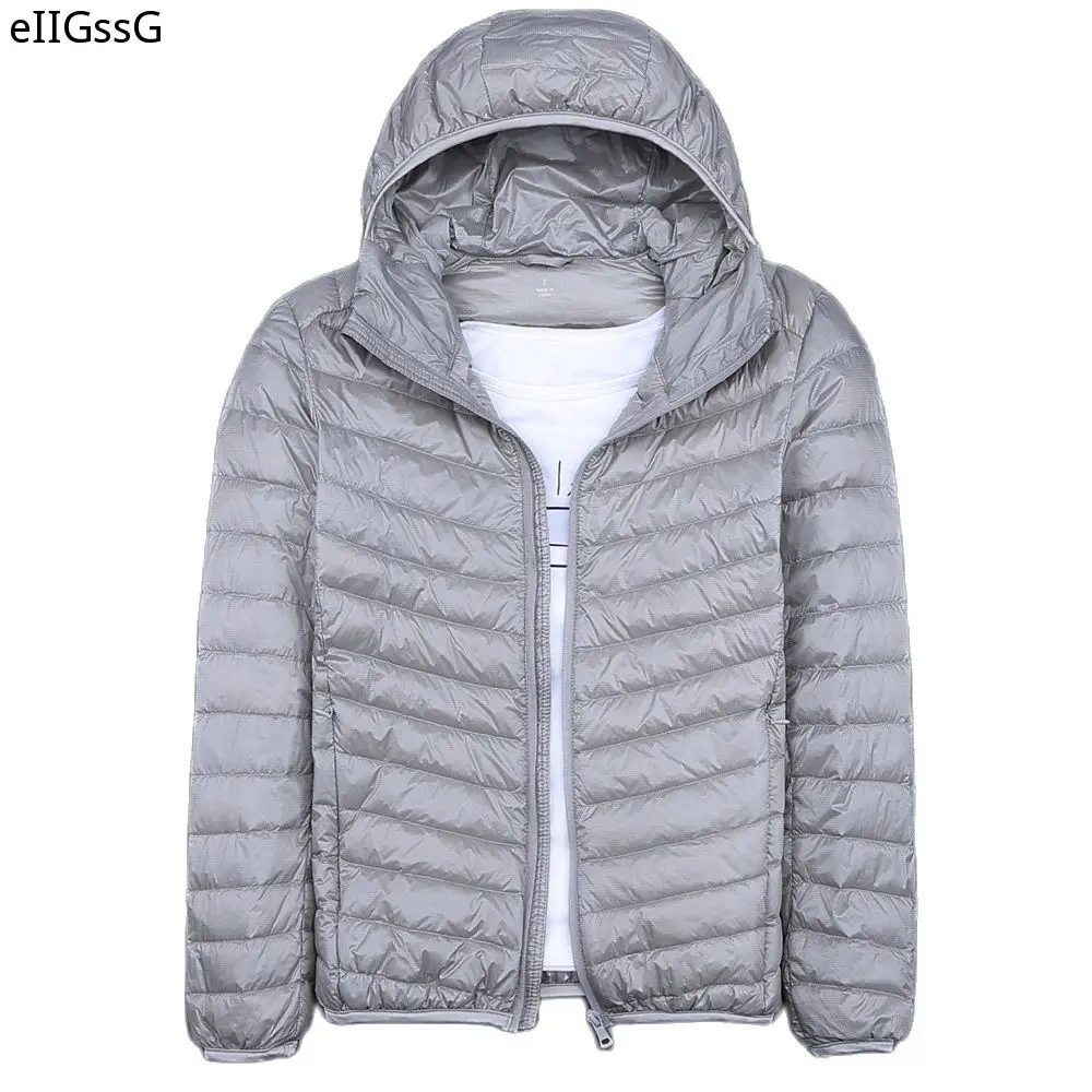 men down jacket Spring Autumn men down coat short down coat light down outerwear ORANGE BLUE GRAY BLACK M L XL 2XL 3XL 4XL 5XL