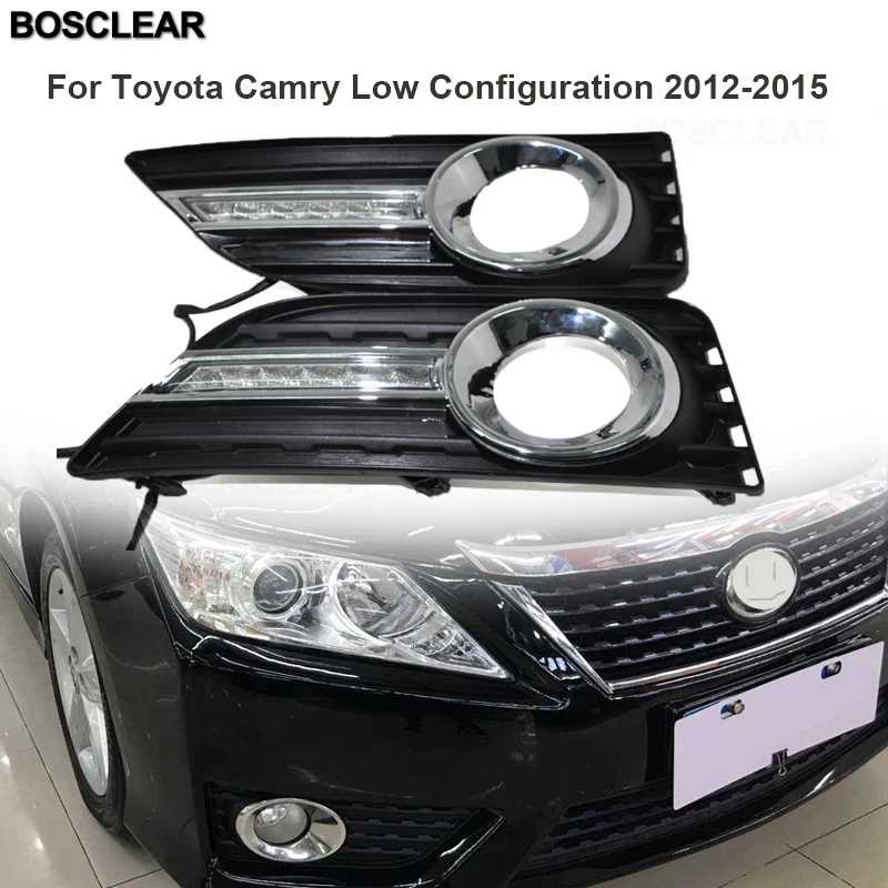 2pcs LEDCar Daytime Running Lights Car styling DRL Daytime Lamp Auto Fog Light Super Bright Waterproof For Toyota Camry 2009-19