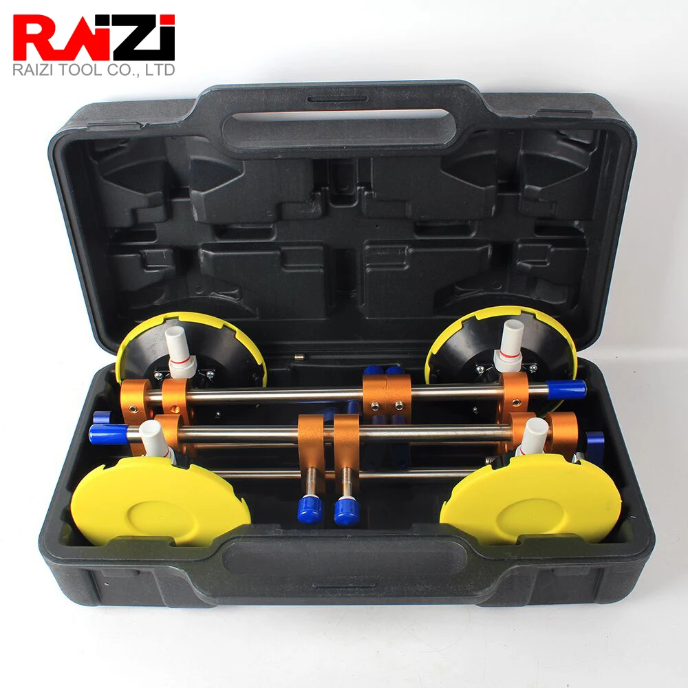 Raizi 1 set Stone Seam Setter con custodia in plastica ventose sottovuoto da 6 pollici per ventose livellanti senza cuciture in gomma con giunzione in pietra