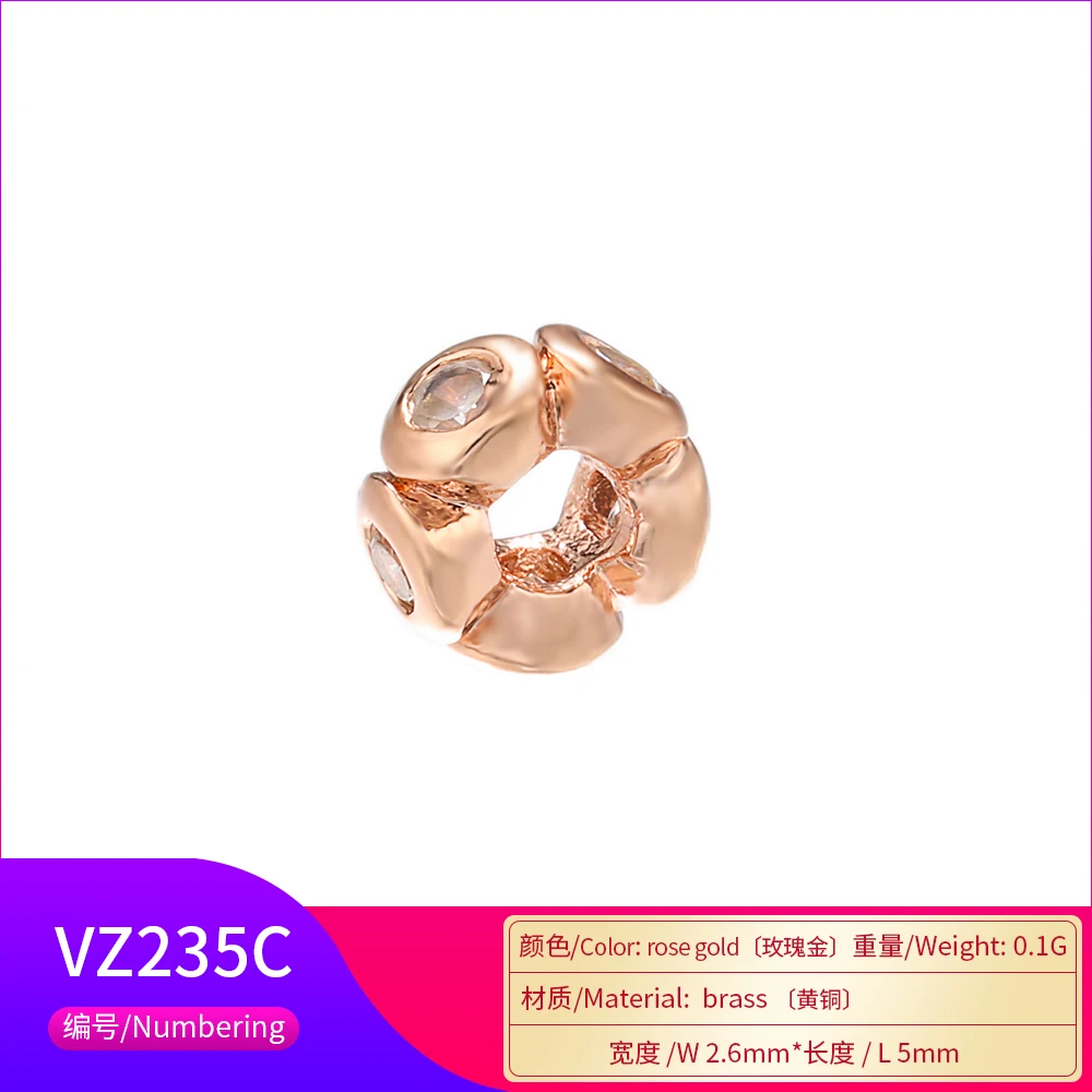 3pcs/lot,Crystal Petals Spacer Beads For Women Necklace Earrings Bracelet Jewelry Accessories Making Findings Model:VZ23