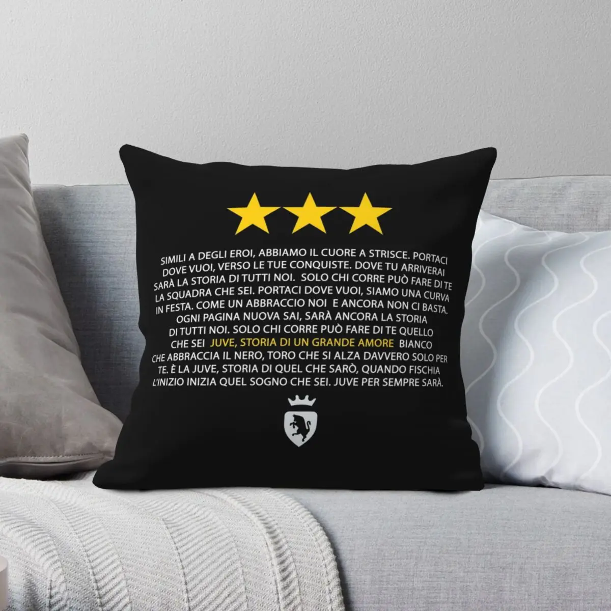 Juve Storia Di Un Grande Amore Paolo Belli Pillowcase Polyester Linen Velvet Pattern Zip Decorative Home Cushion Cover