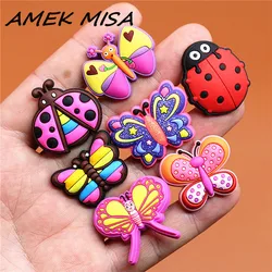 Dijes decorativos para zapatos de 1 piezas, accesorios para zapatos de mariposa exquisitos, hebillas originales para sandalias, pulsera U49