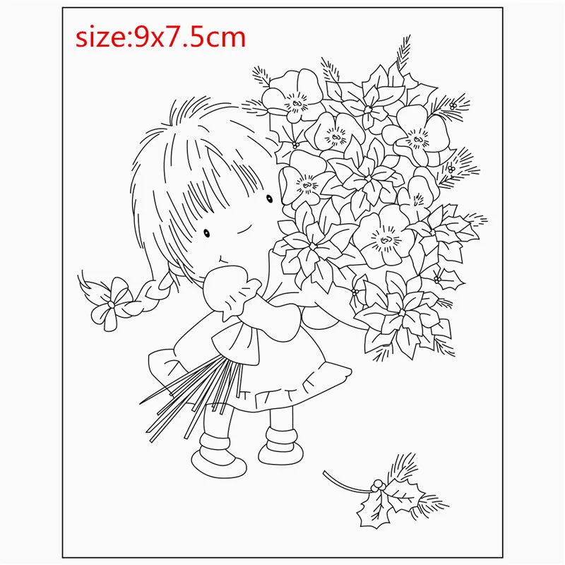 CustomClearGirl Words Rubber Silicone Clear Stamps For Scrapbooking Tampons Transparents Seal Background Stamp Card Making Diy