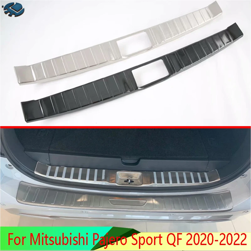 

For Mitsubishi Pajero Sport QF 2020-2022 Car Accessories Stainless Steel Rear Trunk Scuff Plate Door Sill Cover Molding Garnish