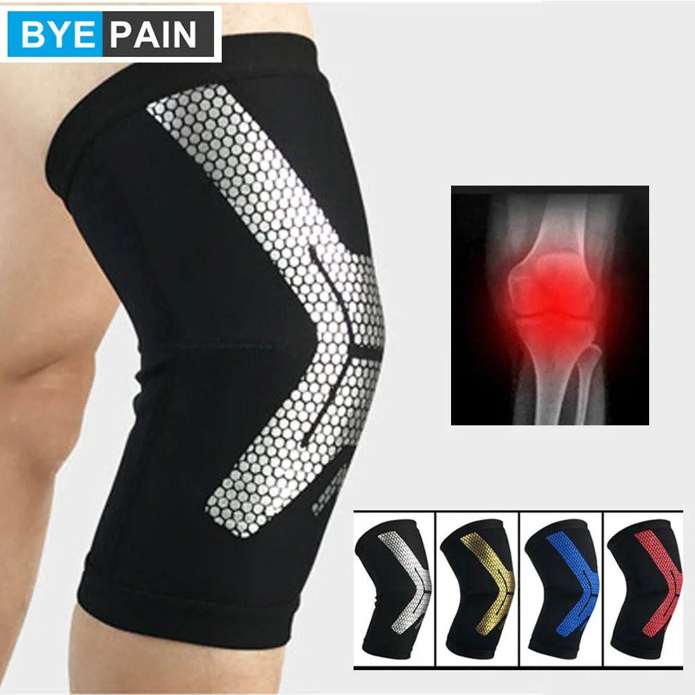 1PcsBYEPAIN Compression Knee Sleeve Breathable Knee Support Brace for Running Basketball Crossfit Squats Weightlifting Arthritis