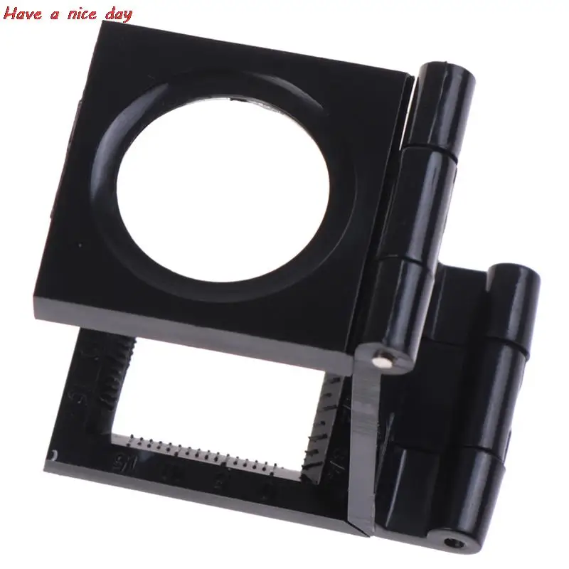 Microscope Folding Magnifier Stand Loupe with Scale for Textile Optical Foldable Magnifying Glass Tool 10X 28mm